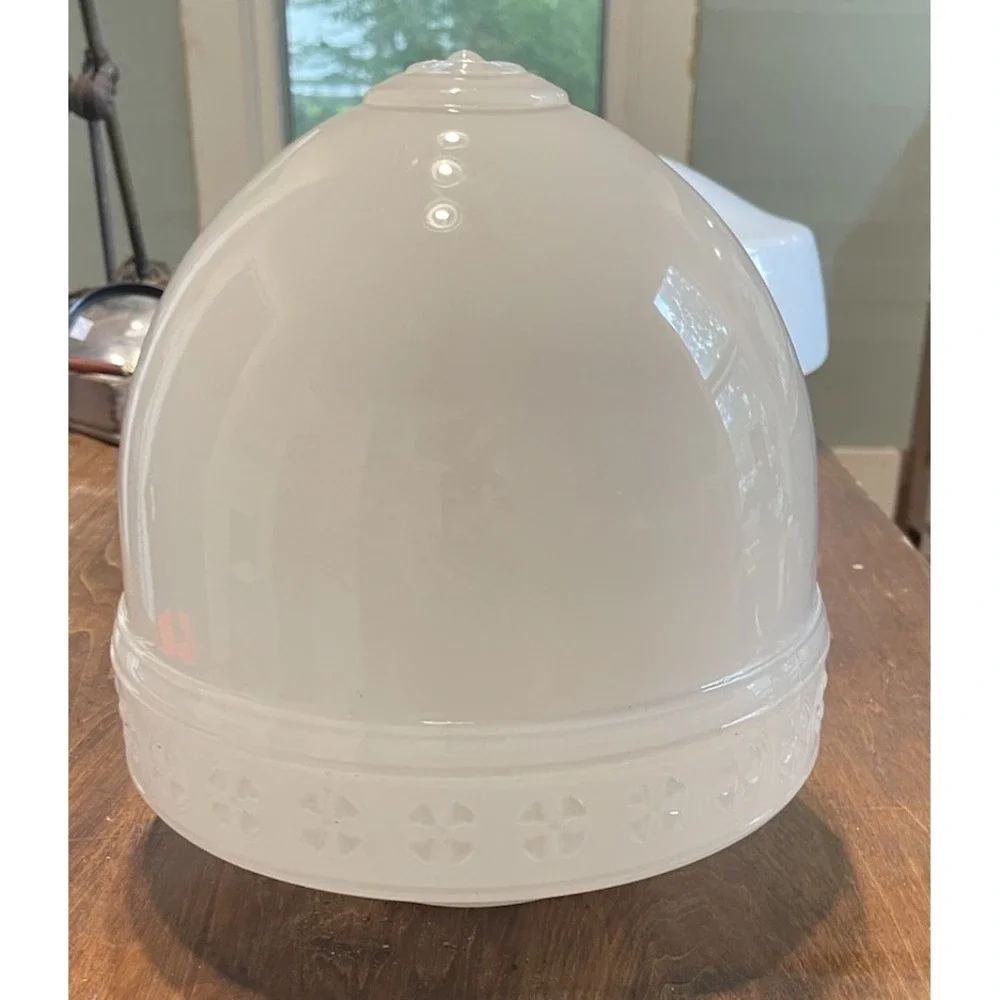 Antique X-Large Acorn Glass Shade Globe Schoolhouse Fixture Pendant 5